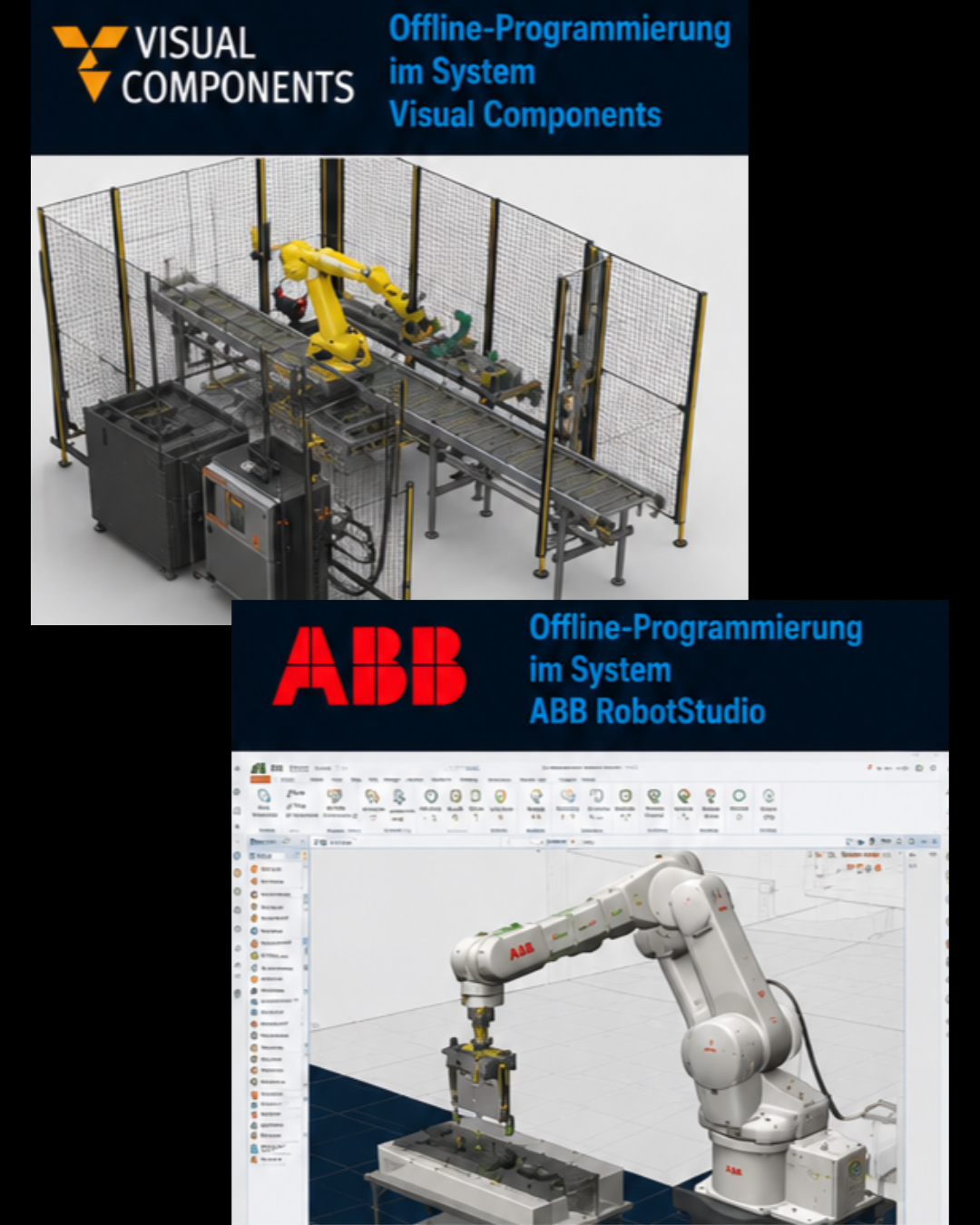 Schulungen für Offline-Programmierung im System Visual Components und ABB RobotStudio